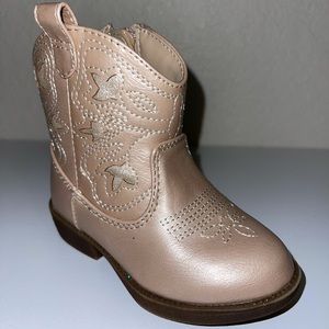 Cat & Jack Rose Gold Western Boots size 5 toddler